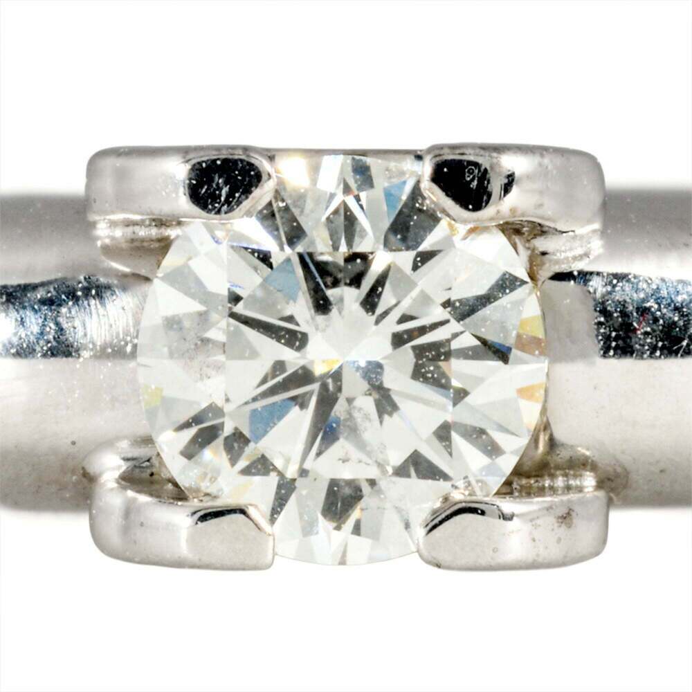 CARTIER Authentic 18k Silver Diamond Ring #52 - Picture 3 of 9